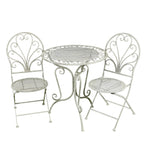 ✨ Gartentisch mit 2 Stühlen 3tlg Bistro Set Schmiedeeisen Gartenmöbel Vintage