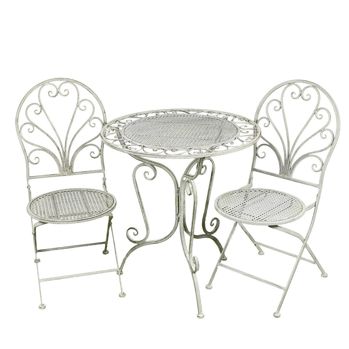 ✨ Gartentisch mit 2 Stühlen 3tlg Bistro Set Schmiedeeisen Gartenmöbel Vintage