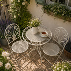 ✨ Gartentisch mit 2 Stühlen 3tlg Bistro Set Schmiedeeisen Gartenmöbel Vintage