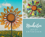 CIM Doppelwindrad Windräder Windspiel Garten Metall bunt Gartenstecker Design