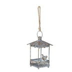 Vogeltränke Vogelbad Futterstelle zum Hängen, Herz Shabby Chic Metall Gartendeko
