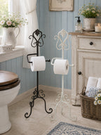 Toilettenpapierhalter Schmiedeeisen Antik Landhaus WC Bad Klopapierhalter Deko