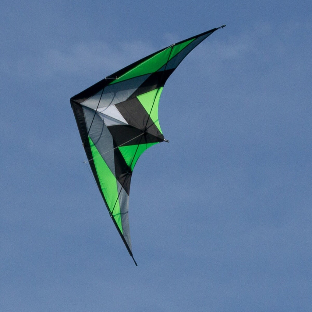 CIM Lenkdrachen Katana Green Drachen 170cm x 90cm inkl. Steuerleinen Flugdrachen