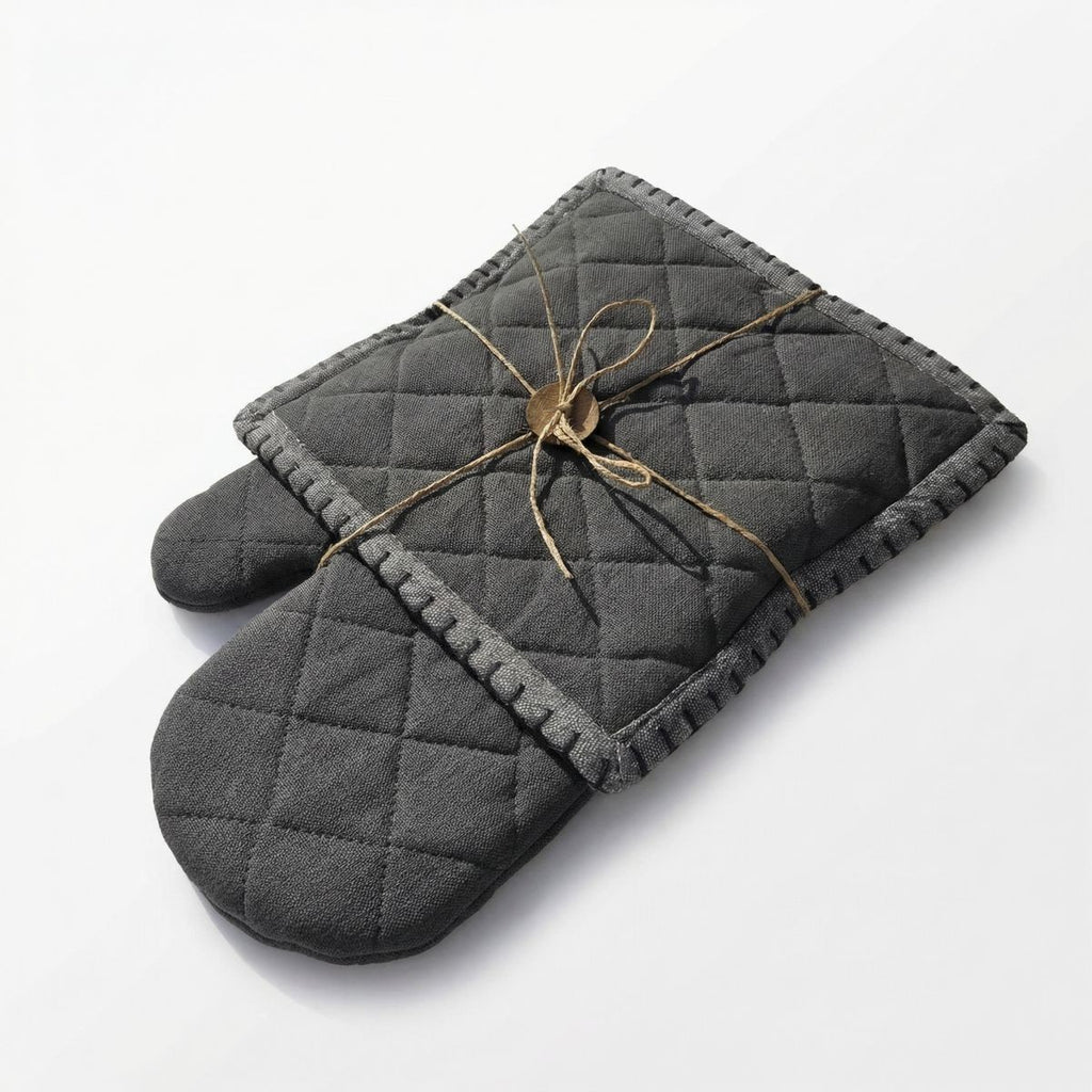 Geschenkset Schürze Ofenhandschuh Topflappen Baumwolle Landhaus Küche Ambiente H
