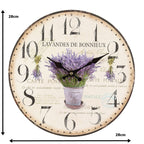 Wanduhr LAVENDEL Küchenuhr NOSTALGIE Provence Vintage ø28cm Wanddeko FlurUHR