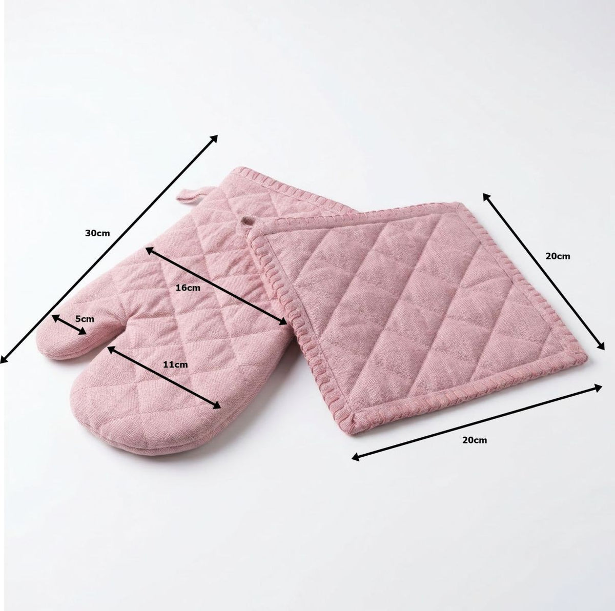 Ofenhandschuh hitzebeständig Baumwolle Topflappen Topfhandschuh Set Handschuhe
