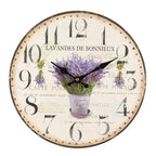 Wanduhr LAVENDEL Küchenuhr NOSTALGIE Provence Vintage ø28cm Wanddeko FlurUHR
