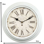 Wanduhr Metall Glas Shabby 30cm Küchenuhr Wohnzimmeruhr WandDeko VINTAGE PORT A