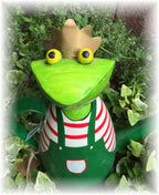 🐸 Lustige Froschkönig Gießkanne Frosch Figur Gartendeko Blickfang Geschenkidee