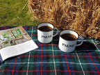 Emaille KAFFETASSE 14cm  emailliert Deko Nostalgie Landhaus COFFEE TIME