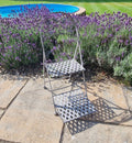 BLUMENTREPPE Gartentisch Blumenständer antikgrau BEISTELLTISCH  Metall 70cm Neu