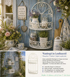 Wandregal Metall antikfarbe Vintage Landhausstil Shabby Chic NEU Regal Küche Bad