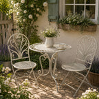 ✨ Gartentisch mit 2 Stühlen 3tlg Bistro Set Schmiedeeisen Gartenmöbel Vintage