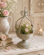 ArtFerro Pflanzschale Shabby Pflanzkrone Vintage Antik Look Blumentopf